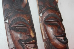 Men and Women African Masks set