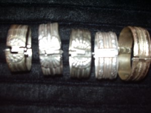 Earrings and bracelets